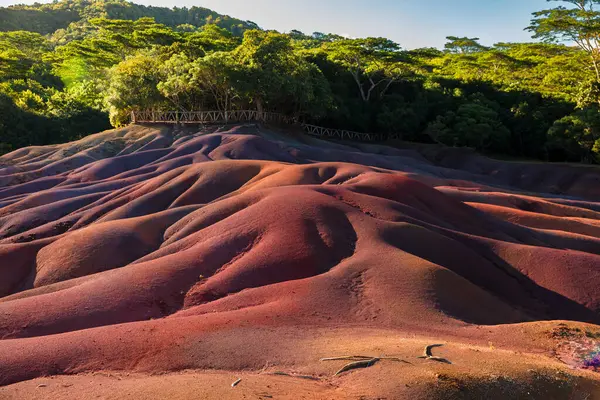 Самое Известное Туристическое Место Маврикия Земля Семи Цветов Чамареле — стоковое фото