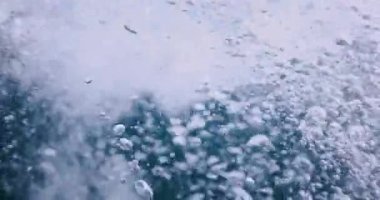 Okyanus sualtı mavi doku. Tropikal deniz kabarcıkları. 