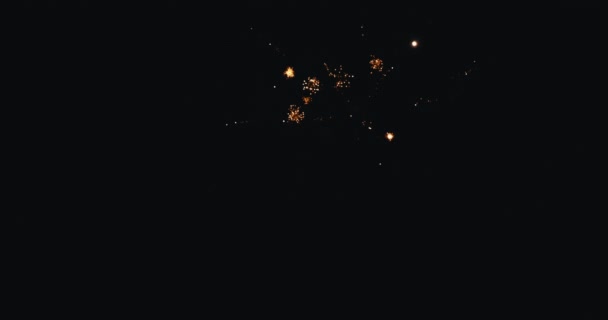 Vuurwerk Show Nachtelijke Hemel Oudejaarsavond Vuurwerk Vieren Chinees Nieuwjaar Onafhankelijkheidsdag — Stockvideo