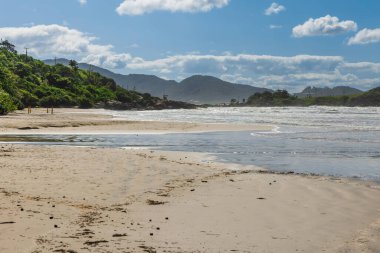 Brezilya 'da dalgalı sahil ve okyanus, Florianopolis