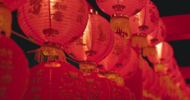 Çin mahallesinde yeni yıl feneri. Yüksek kalite 4k görüntü