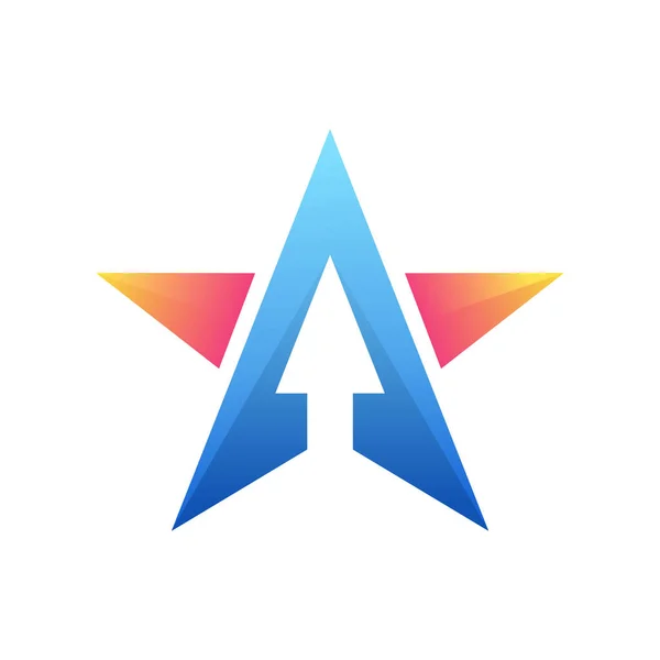 Arrow Star Logo Design — Stock Vector