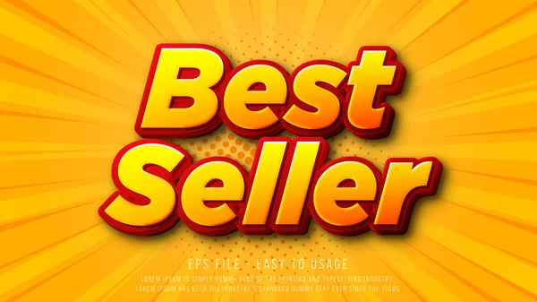 Best Seller Félkövér Szerkeszthető Szöveges Hatás — Stock Vector