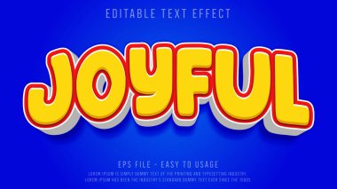 Neşeli 3d düzenlenebilir metin efekti