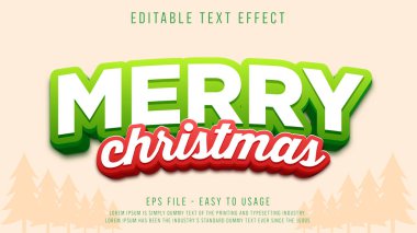 Merry christmas editable text effect