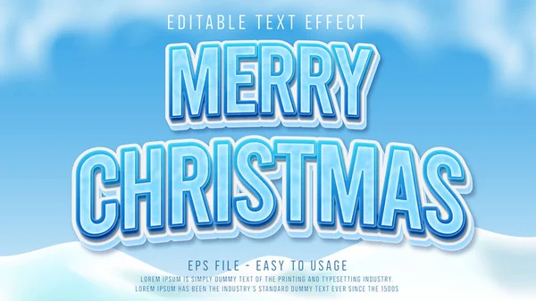 Feliz Natal Efeito Texto — Vetor de Stock