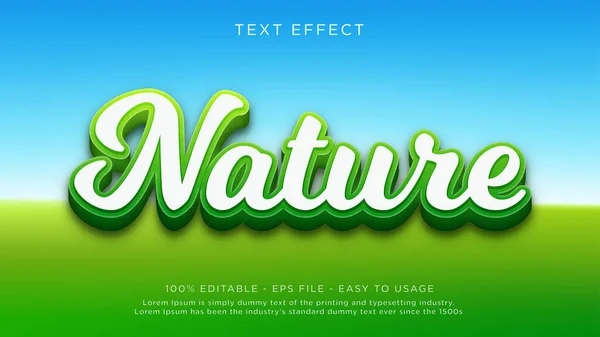 Nature Editable Text Effect — Vetor de Stock