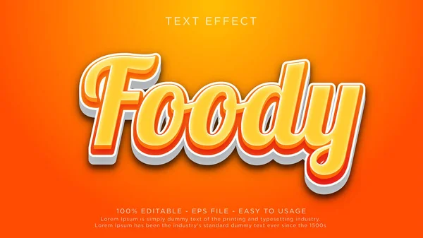 Food Editable Text Effect — Vetor de Stock