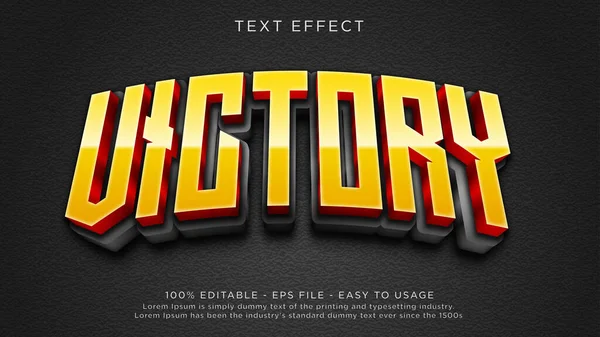 Победа Редактируемый Текстовый Эффект — стоковый вектор