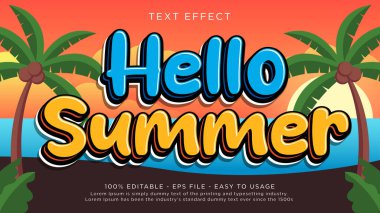 Merhaba yaz düzenlenebilir metin efekti