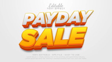 Maaş satışı düzenlenebilir metin efekti şablonu