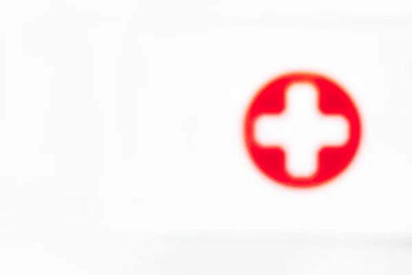 Red Cross icon,health-care, medicine,symbols concept white background with copy space Hospital