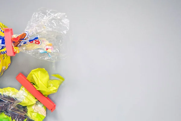 Spinacze Toreb Żywnościowych Przechowywania Świeżego Jedzenia Plastikowe Klipsy Toreb Lub — Zdjęcie stockowe