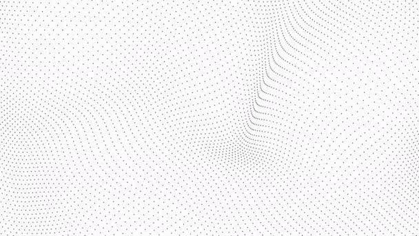 Абстрактные Волнистые Линии Частиц Светлая Черно Белая Фоновая Анимация Перламутровым — стоковое видео