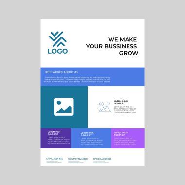 Corporate Business Flyer poster broşürü kapak tasarım şablonu.