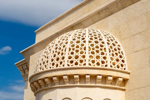 Dôme Mosquée Ali Musa Avec Des Décorations Arabes Traditionnelles Vieux — Photo