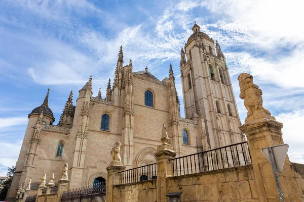 Catedral Segovia Catedral Católica Estilo Gótico Plaza Mayor Segovia España — Foto de Stock