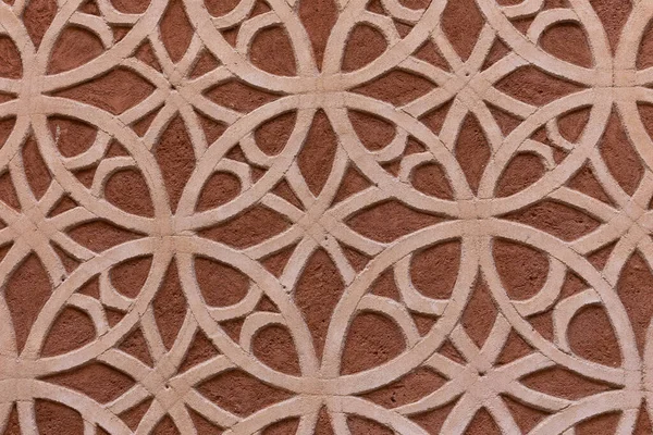 Fachada Pedra Estilo Mourisco Islâmico Com Formas Geométricas Linhas Círculos — Fotografia de Stock