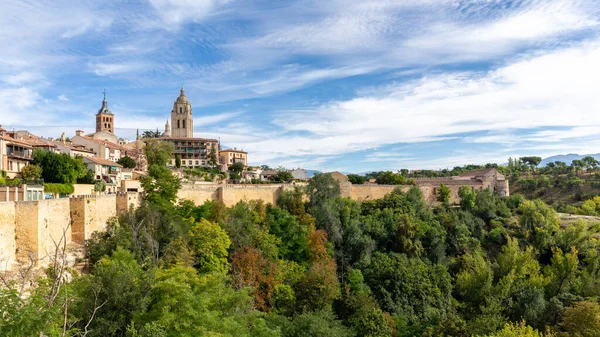 Segovia España Panorama Alta Resolución Ciudad Con Catedral Segovia Campanarios — Foto de Stock