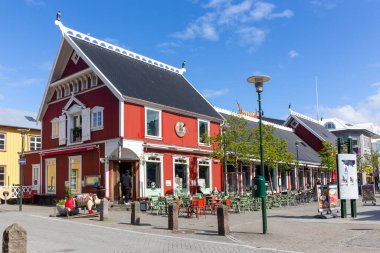 Reykjavik, İzlanda, 14.05.22. Adalstraeti 10, Reykjavik 'in en eski evi, Reykjavik Şehir Müzesi.