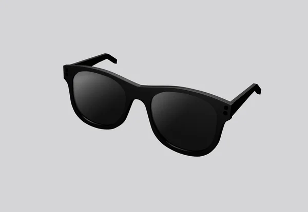 Ілюстрація Чорних Модних Сонцезахисних Окулярів Чорних Лінз Оптично Ізольовані Білому — стокове фото