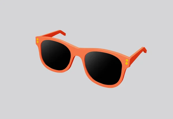 Illustration Orangefarbene Sonnenbrille Und Schwarze Linsenoptik Isoliert Auf Weißem Hintergrund — Stockfoto