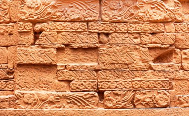 Eski turuncu tuğla duvar doku