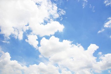 bright blue sky and white clound.