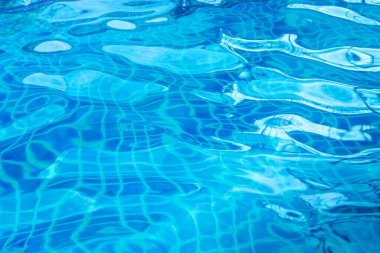 Blue ripped water in swimming pool,Water abstract background.