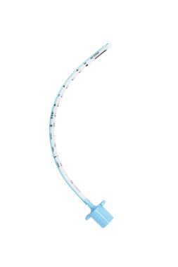 uncuffed endotracheal tube isolated on white backgroun