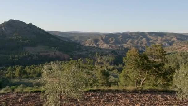 Panoramiczny Widok Krajobraz Górski Hiszpanii — Wideo stockowe