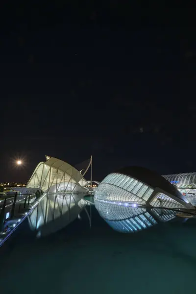 Cityscape Lights Night City Science Art Valencia 2023 — Fotografia de Stock
