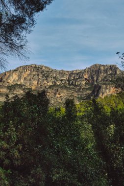 Yukarıdan yeşil dağ sırasının görüntüsü
