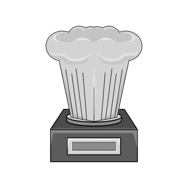 Silberfarbenes Trophäendesign Für Die Gewinner Bereich Kochen — Stockvektor