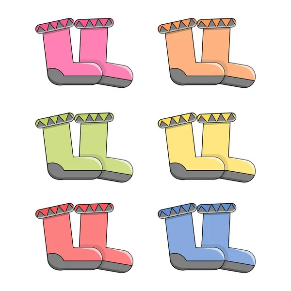 Vector Design Pair Patterned Socks Bright Color — Stock Vector