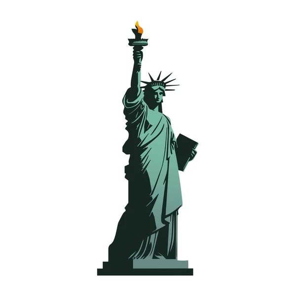 Grafische Illustration Der Freiheitsstatue Amerikanisches Symbol New York Usa — Stockvektor