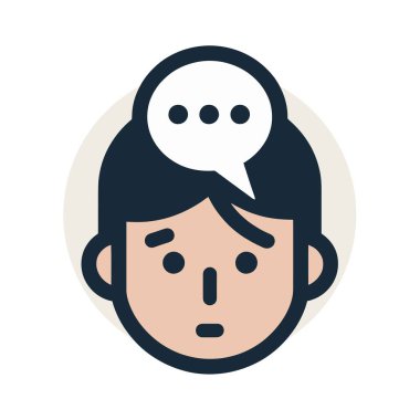 Telefonuna üzgün gözlerle bakan, online tacizi ve siber zorbalığı temsil eden bir gencin minimalist düz vektör çizimi..