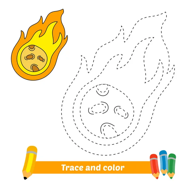 儿童的痕量和颜色 流星矢量 — 图库矢量图片