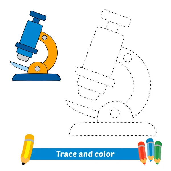 Spur Und Farbe Für Kinder Mikroskopvektor — Stockvektor