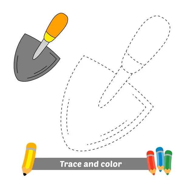 Spur Und Farbe Für Kinder Gartenschaufelvektor — Stockvektor