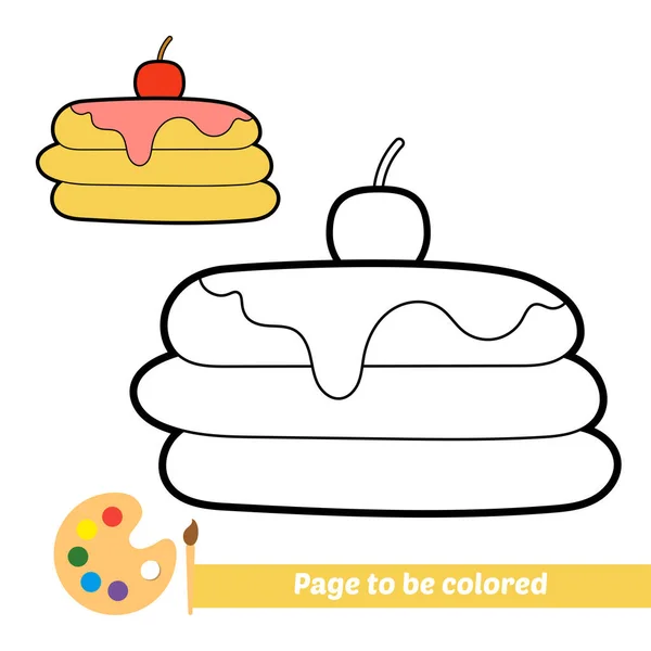 儿童彩色书 煎饼向量 — 图库矢量图片