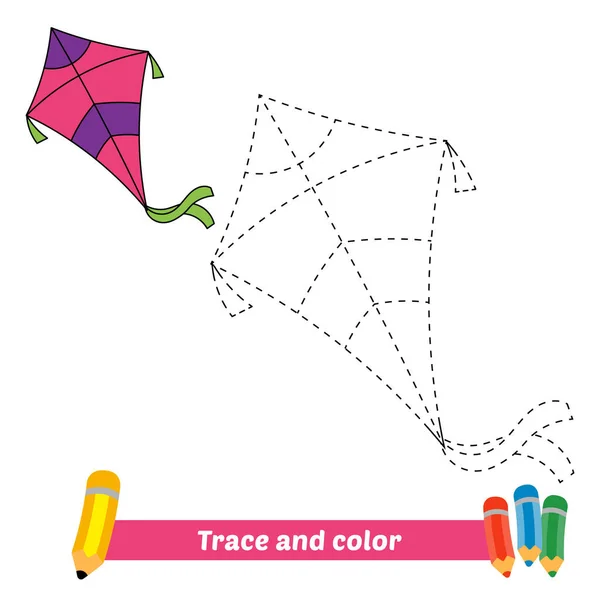 Spur Und Farbe Für Kinder Drachenvektor — Stockvektor