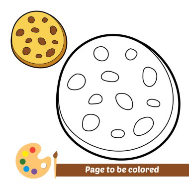 Çocuklar için boyama kitabı, kurabiye vektörü