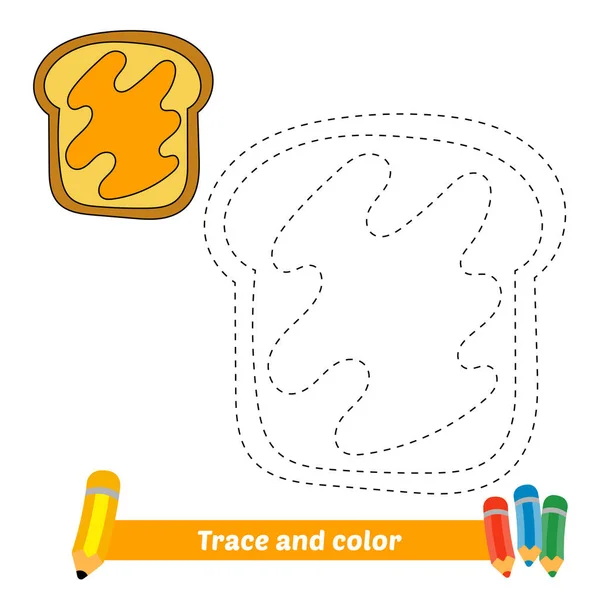 Spur Und Farbe Für Kinder Brotmarmeladenvektor — Stockvektor