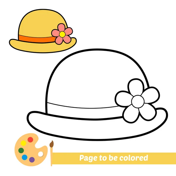 Livre Coloriage Pour Enfants Vecteur Chapeau — Image vectorielle