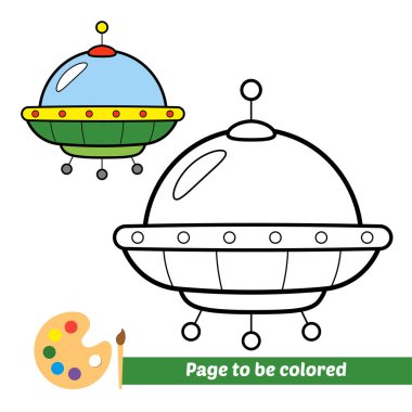 Çocuklar için boyama kitabı, UFO vektörü