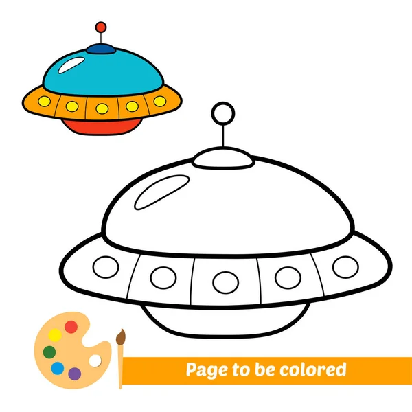 Malbuch Für Kinder Ufo Vektor — Stockvektor