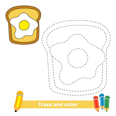 Çocuklar için iz ve renk, tost ve yumurta taşıyıcısı