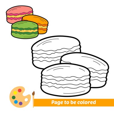 Çocuklar için boyama kitabı, makaron vektörü