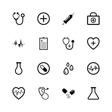 Tasarım için tıbbi simge ayarlandı